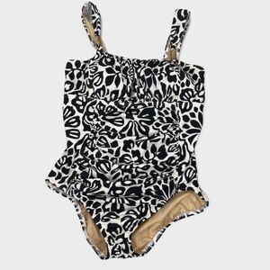Lands' End Black & White one-piece swimsuit size 10 D